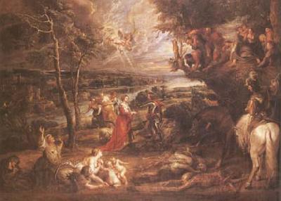 Peter Paul Rubens Landscape with St George (mk25) Norge oil painting art